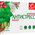 Комплекс Антистресс Биокор (таблетки 0,54 г №30) Биокор Фирма ООО (г. Пенза)-Россия