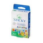 Стики Sticky Лейкопластырь Пластырь бактерицидный влагостойкий Набор детский (1,9х7,2 см №20 шт.) Эркафарм Вейсон Медикал Ко., Лтд. Китай