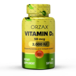 Орзакс ORZAX Витамин D3 (Д3) 50 мкг 2000 МЕ (капсулы 352 мг N360) Бендер Саглик Хизметлери Тиц. ЛС-Турция