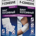 Бинт Тенерис Teneris F-Cohesive когезивный самофиксирующийся на тканевой основе с латексом (8 смх4 м) Хелслаб ООО-Россия