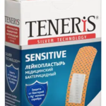 Лейкопластырь Тенерис Сенситив Teneris Sensitive бактерицидный с ионами серебра на нетканой основе ((19х76мм) 20 шт. телесный) Фармлайн ООО Чехия