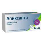 Апиксанта (табл. п. плен. о. 5 мг № 60 блистер) Тева Фармацевтические Предприятия Лтд Израиль Комбино Фарма Mальта Лтд Мальта