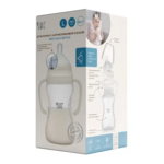 Рокси-Кидс Roxy-Kids Бутылочка для кормления с широким горлом силиконовая соска и ручками р. L 6+ (260 мл кокосовый) Ningbo Raffini Import&Export Co.Ltd Китай