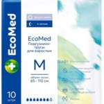 Экомед Ecomed Подгузники-трусы для взрослых (размер M талия (65-110 см) №10 шт.) Quanzhou Tianjiao Lady & Baby's Hygiene Supply Co.,Ltd Китай