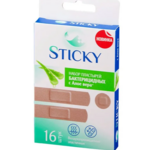 Стики Sticky Лейкопластырь Пластырь бактерицидный Набор Универсальный Алоэ Вера (№16 шт.) Эркафарм Вейсон Медикал Ко., Лтд. Китай