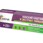 Солнат гель-бальзам для ног конский каштан и экстракт пиявки (100 мл) Натуральные масла ООО - Россия