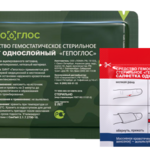Средство гемостатическое стерильное ГЕПОГЛОС кровоостанавливающее бинт однослойный (8 см х 100 см шт. №1) ЛЮМИ ООО - Россия
