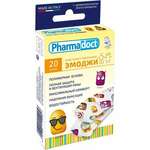 Фармадокт Pharmadoct Пластырь Лейкопластырь бактерицидный с цветными рисунками Эмоджи полимерная основа (7x2 см №20) Eurosirel S.r.I Италия