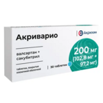 Акриварио (табл. п. плен. о. 200 мг (102.8 мг+97.2 мг) № 30) Акрихин ХФК АО Россия