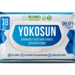 YokoSun Йокосан Бумага туалетная влажная для всей семьи (78 шт.) Китай