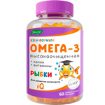 Бэби формула Рыбки Омега-3 (пастилки жевательные 4 г №60) ЗАО Эвалар - Россия