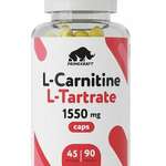 ПраймКрафт L-Карнитин L-Тартрат PrimeKraft L-Carnitine L-Tartrate 1550 мг (капсулы 775 мг №90) Баргус Продакшн ООО - Россия