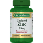Natures bounty Хелат цинка 25 мг (таблетки 402 мг №100) Нэйчес баунти NHS U.S., LLC США
