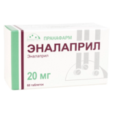 Эналаприл (таблетки 20 мг № 60) Пранафарм ООО г. Самара Россия