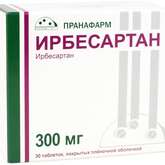 Ирбесартан (табл. п. плен. о. 300 мг № 30) Пранафарм ООО г. Самара Россия