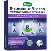 В-комплекс Эвалар легкодоступные витамины (таблетки №20) Эвалар ЗАО - Россия