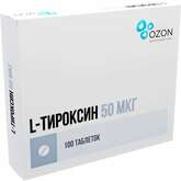 Л-Тироксин  (таблетки 50 мкг № 100) Озон ООО г. Жигулевск Россия